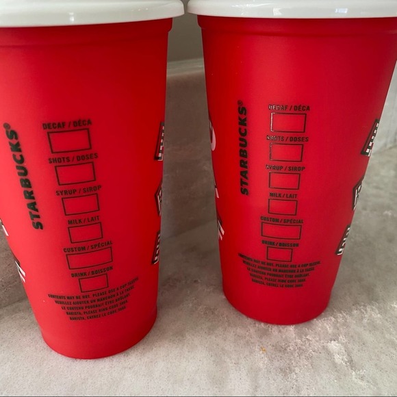 2 Starbucks Reusable Cups, Christmas 2019 - Picture 3 of 3